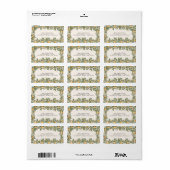 Citrus oranje blossom botanische rustige bruidskic etiket (Full Sheet)