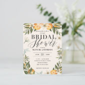 Citrus oranje blossom virtueel vrijgezellenfeest briefkaart (Staand voorkant)