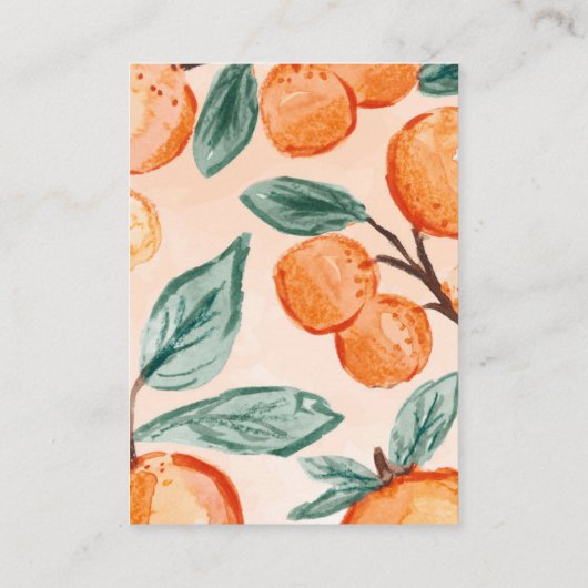 Citrus Oranje Book Request for Baby Kaart Insert (Achterkant)