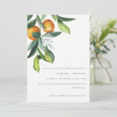 Citrus Oranje Botanical Boho Vow Renewal Invite Bedankkaart (Staand voorkant)
