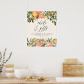 Citrus oranje botanische moderne rustieke kaarten  poster (Keuken)