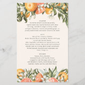 Citrus oranje botanische moderne rustige (Achterkant)