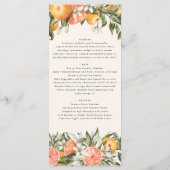 Citrus oranje botanische moderne rustige menu (Achterkant)