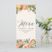 Citrus oranje botanische moderne rustige menu (Staand voorkant)
