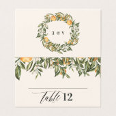 Citrus oranje botanische moderne rustige plaatskaa kaart (Buitenkant ongevouwen)