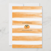 Citrus Oranje Botanische Tangerine Greenery Weddin Kaart (Achterkant)