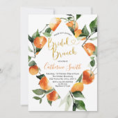 Citrus Oranje Bridal Brunch Uitnodiging (Voorkant)