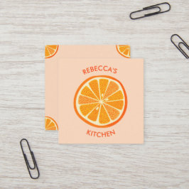 Citrus Oranje Catering Vierkante Visitekaartje