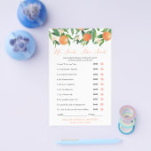 Citrus Oranje Couples Shower zei dat ze speelde Flyer (Enkel)