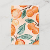 Citrus Oranje Diaper Raffle Kaart invoegen (Achterkant)