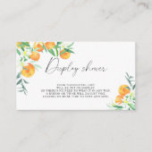 Citrus oranje - Display douche Informatiekaartje (Voorkant)