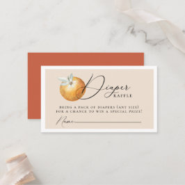 Citrus Oranje Elegant Diaper Raffle Enclosure Card Plaatskaartje