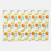 Citrus Oranje en Lemon Print Theedoek (Horizontaal)