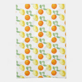 Citrus Oranje en Lemon Print Theedoek (Verticaal)