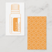 Citrus Oranje Essential Oil Bottle Visitekaartje (Voorkant / Achterkant)