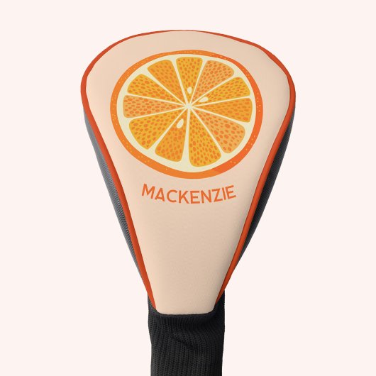 Citrus Oranje Fruit, op maat gesneden Golfheadcover