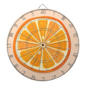 Citrus Oranje Fruitenvun Dartbord (Voorkant)