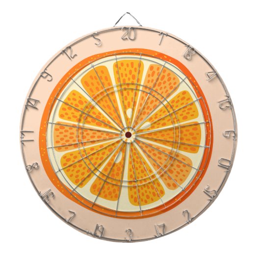 Citrus Oranje Fruitenvun Dartbord (Voorkant)