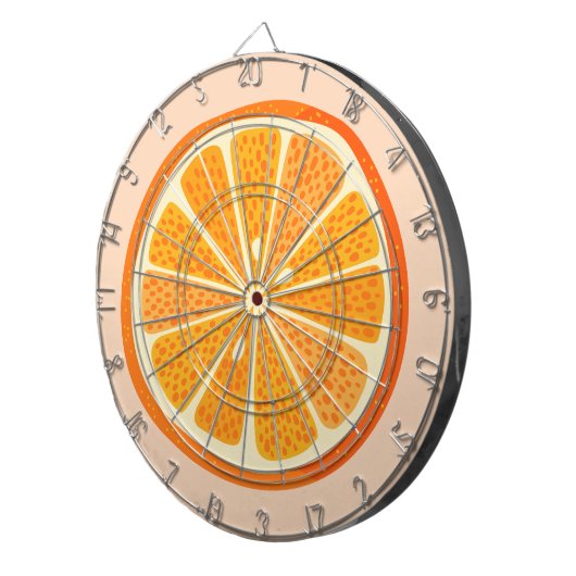 Citrus Oranje Fruitenvun Dartbord (Voorkant Rechts)