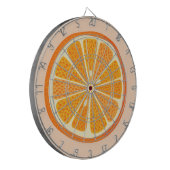Citrus Oranje Fruitenvun Dartbord (Voorkant Links)