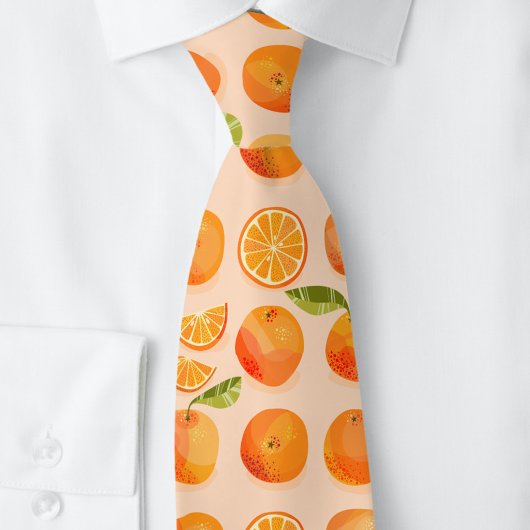 Citrus Oranje Fruitenvun Stropdas