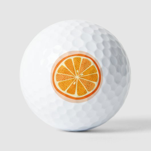 Citrus Oranje Fun Fruit Golfballen (Voorkant)