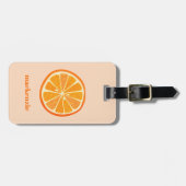 Citrus Oranje Fun, gepersonaliseerd Bagagelabel (Voorkant horizontaal)