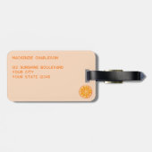 Citrus Oranje Fun, gepersonaliseerd Bagagelabel (Achterkant horizontaal)