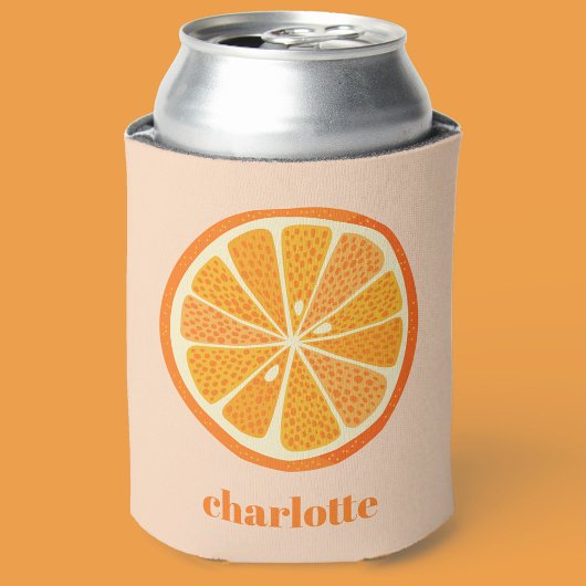 Citrus Oranje Fun, gepersonaliseerd Blikjeskoeler