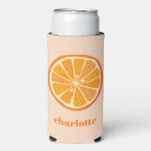Citrus Oranje Fun, gepersonaliseerd Seltzer Blikjeskoeler (Seltzer Voorkant)