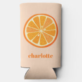 Citrus Oranje Fun, gepersonaliseerd Seltzer Blikjeskoeler (Achterkant)