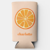 Citrus Oranje Fun, gepersonaliseerd Seltzer Blikjeskoeler (Voorkant)