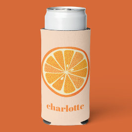 Citrus Oranje Fun, gepersonaliseerd Seltzer Blikjeskoeler
