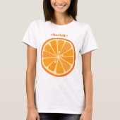 Citrus Oranje Fun, gepersonaliseerd T-shirt (Voorkant)