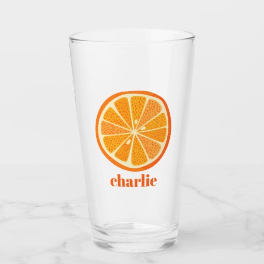 Citrus Oranje - Gepersonaliseerd Glas (Voorkant)