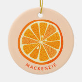 Citrus Oranje - Gepersonaliseerd Keramisch Ornament (Voorkant)