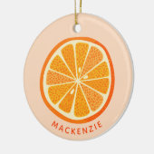 Citrus Oranje - Gepersonaliseerd Keramisch Ornament (Links)