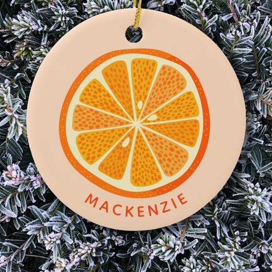 Citrus Oranje - Gepersonaliseerd Keramisch Ornament