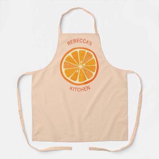 Citrus Oranje - Gepersonaliseerd Schort (Voorkant)