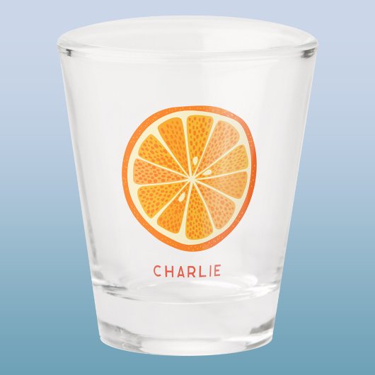 Citrus Oranje - Gepersonaliseerd Shot Glas
