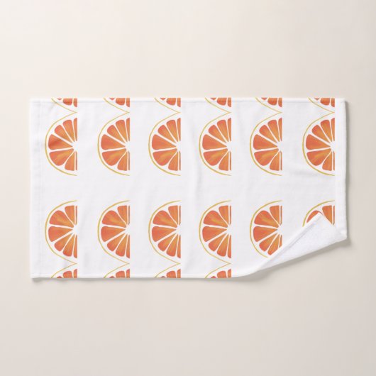 Citrus Oranje Grapefruit Slice Art Bad Handdoek (Handdoek)