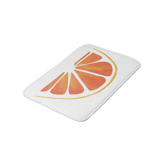 Citrus Oranje Grapefruit Slice Art Badmat (Gekanteld)