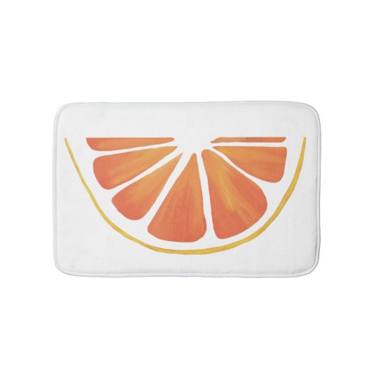 Citrus Oranje Grapefruit Slice Art Badmat (Voorkant)