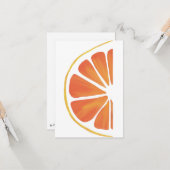 Citrus Oranje Grapefruit Slice Art Kaart (Voorkant / Achterkant in situ)
