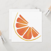 Citrus Oranje Grapefruit Slice Art Kaart (Voorkant / Achterkant in situ)