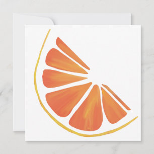 Citrus Oranje Grapefruit Slice Art Kaart