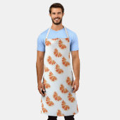 Citrus Oranje Grapefruit Slice Art Schort (Gedragen)