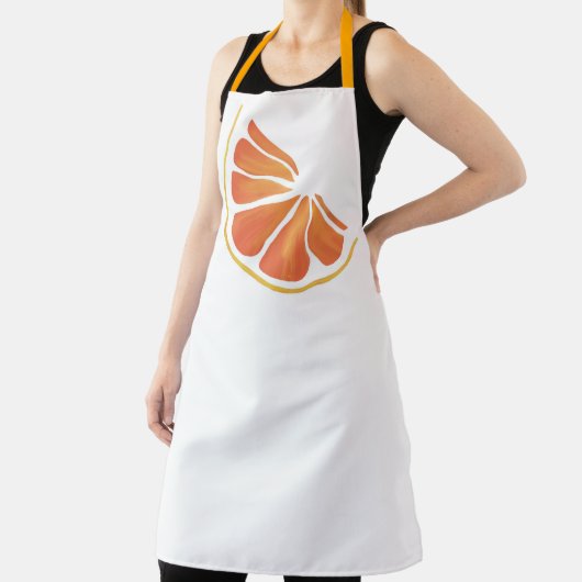 Citrus Oranje Grapefruit Slice Art Schort (Insitu)