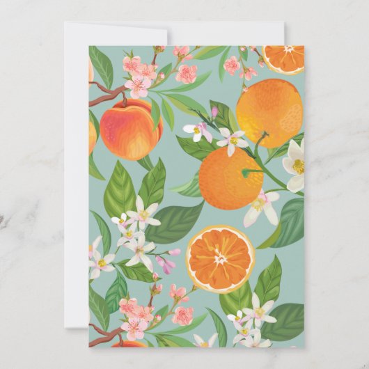 Citrus Oranje Liefde bij First Spritz Vrijgezellen Kaart (Achterkant)