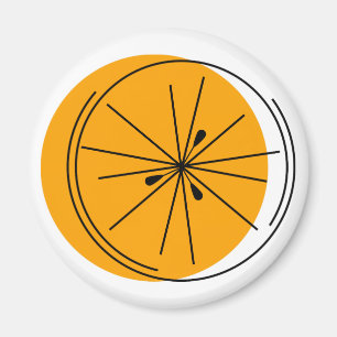 Citrus Oranje magnet rond